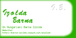 izolda barna business card